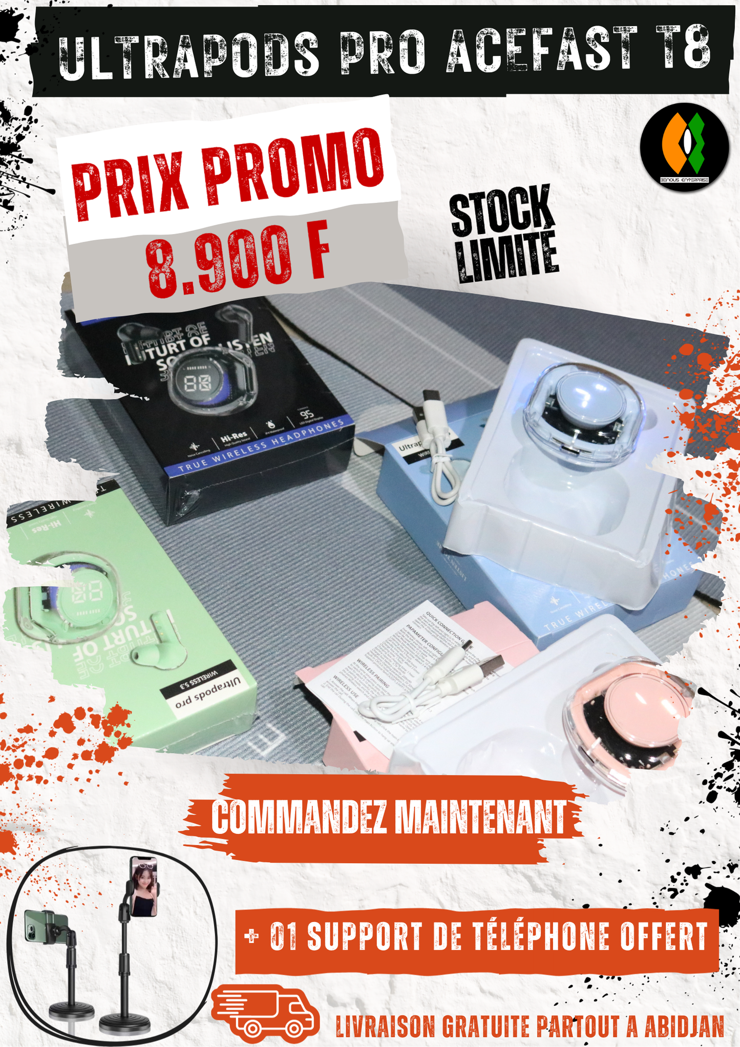ECOUTEUR SANS FIL ACEFAST T8